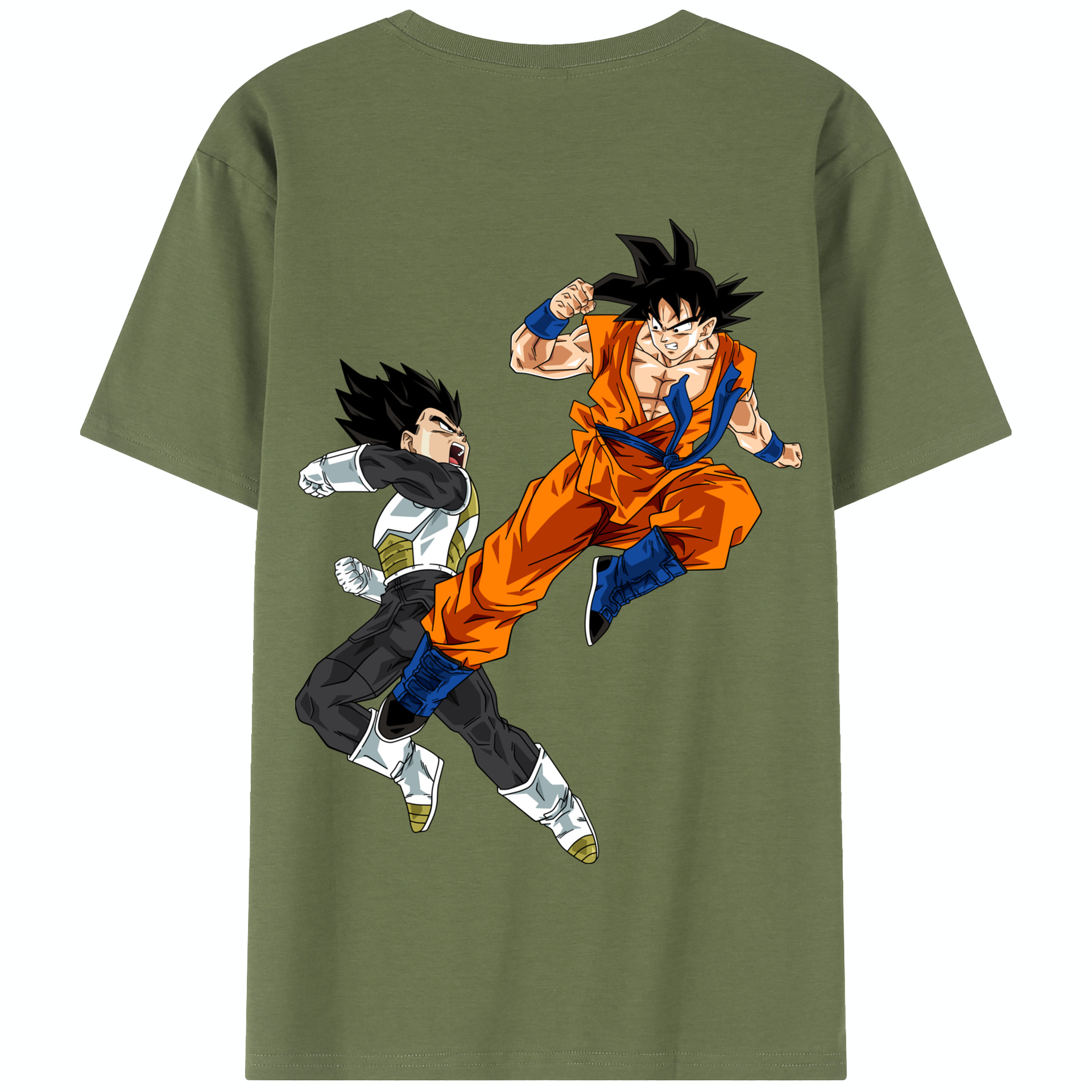 （画像用） ドラゴンボール 孫悟空（そん ごくう）Son Goku カカロット DRAGON BALL Kakarotto 綿100％半袖Tシャツ（背面プリント）